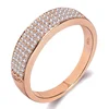 Luxurious Tiled Austrian Crystal 2 Colors Rhinestone Ring Female 925 Sterling Silver Jewelry for women anel wedding ring
