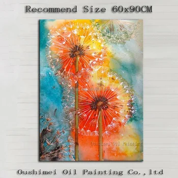 Artist Superb Tangan Dicat Kualitas Tinggi Colorful Dandelion