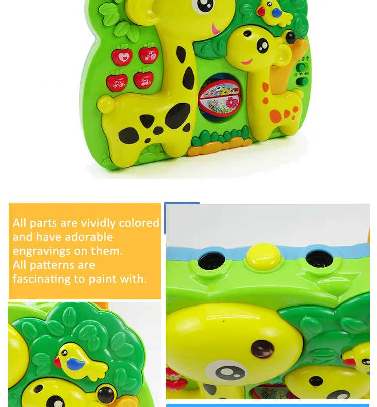 Funny Baby Electronic Cartoon Deer Animal Muscial ABS Light up Toy 4*AA.jpg