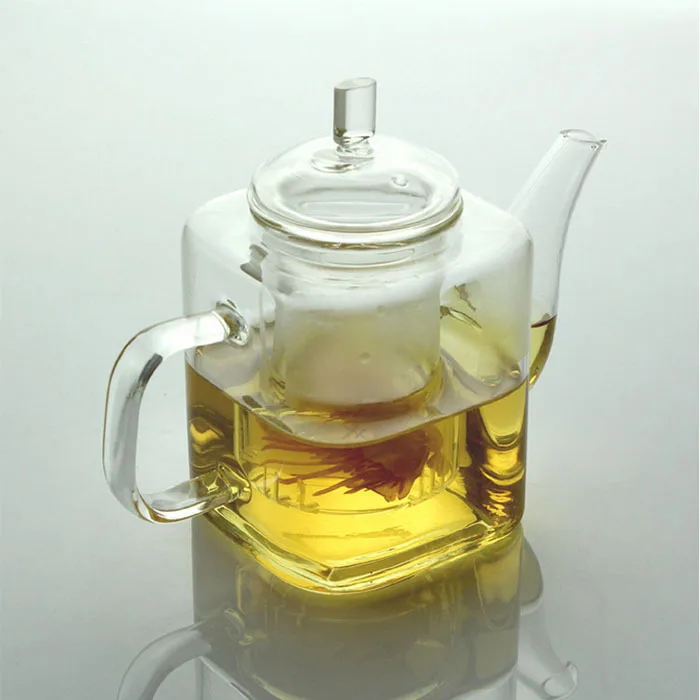 400ml Square Pyrex Glass Tea Pot With Glass Infuser And Lid Buy Stove