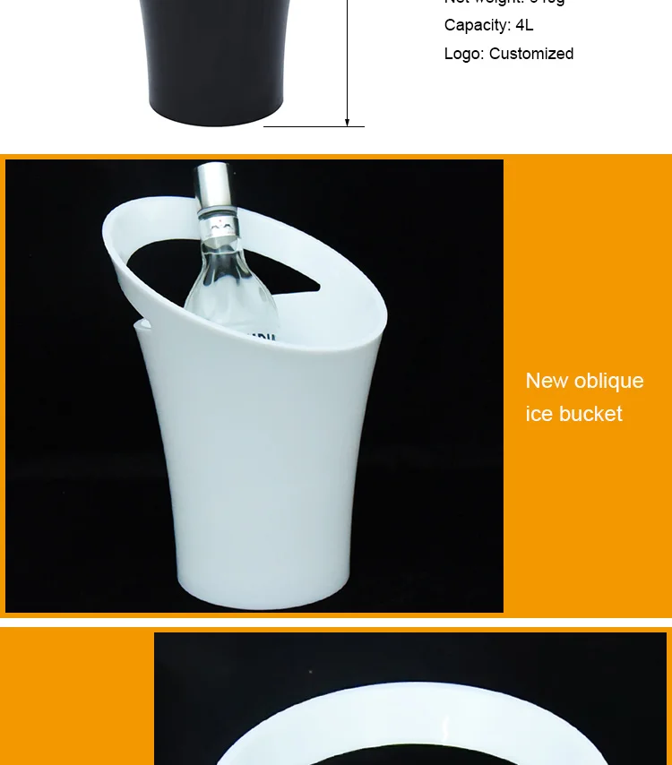 Wholesale Ice Bucket Clear Acrylic 4 Liter Ice Bucket Wine Cooler