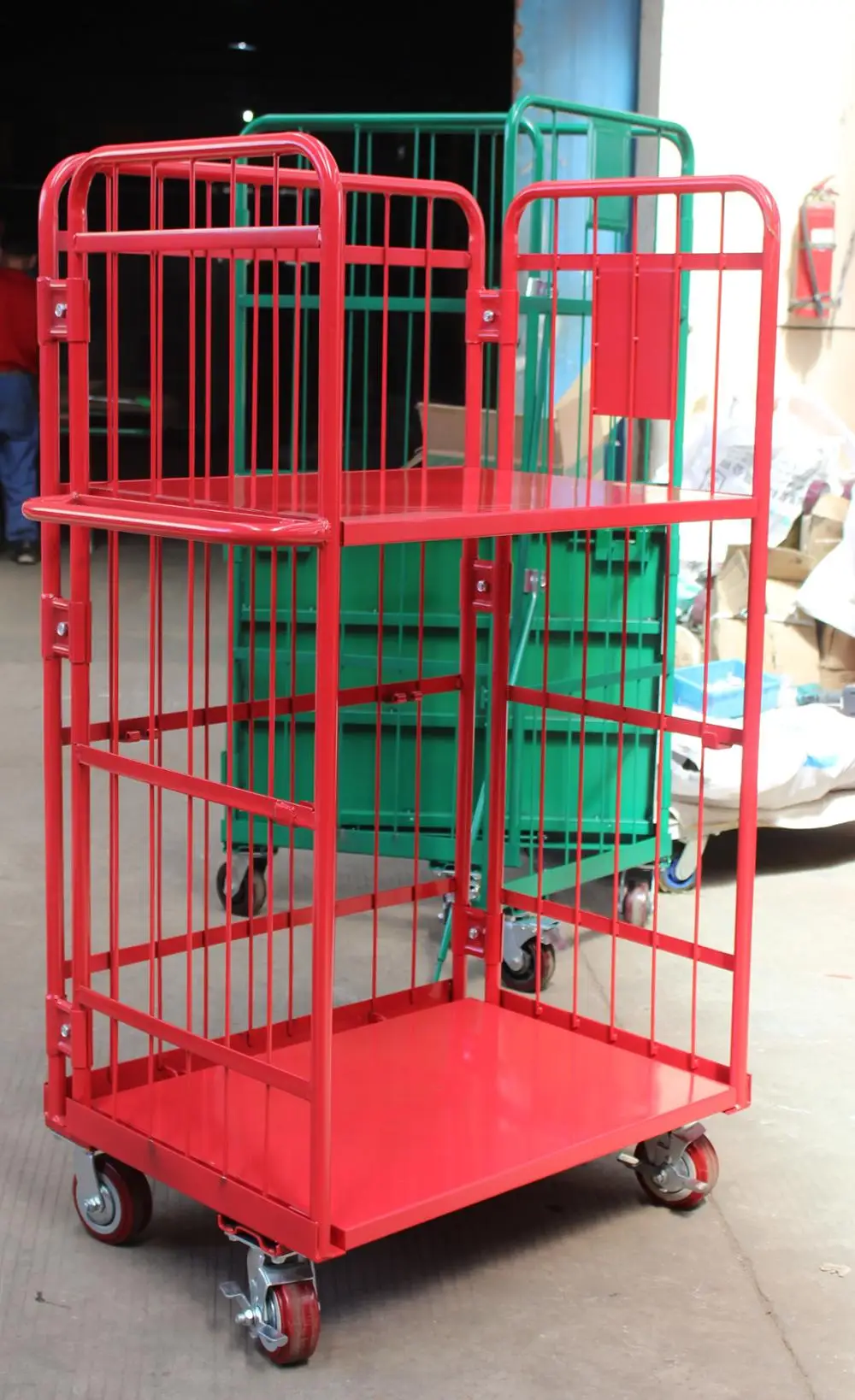 Hot Sale Collapsible Green Cage Trolley/roll Cage/pack And Roll Trolley ...