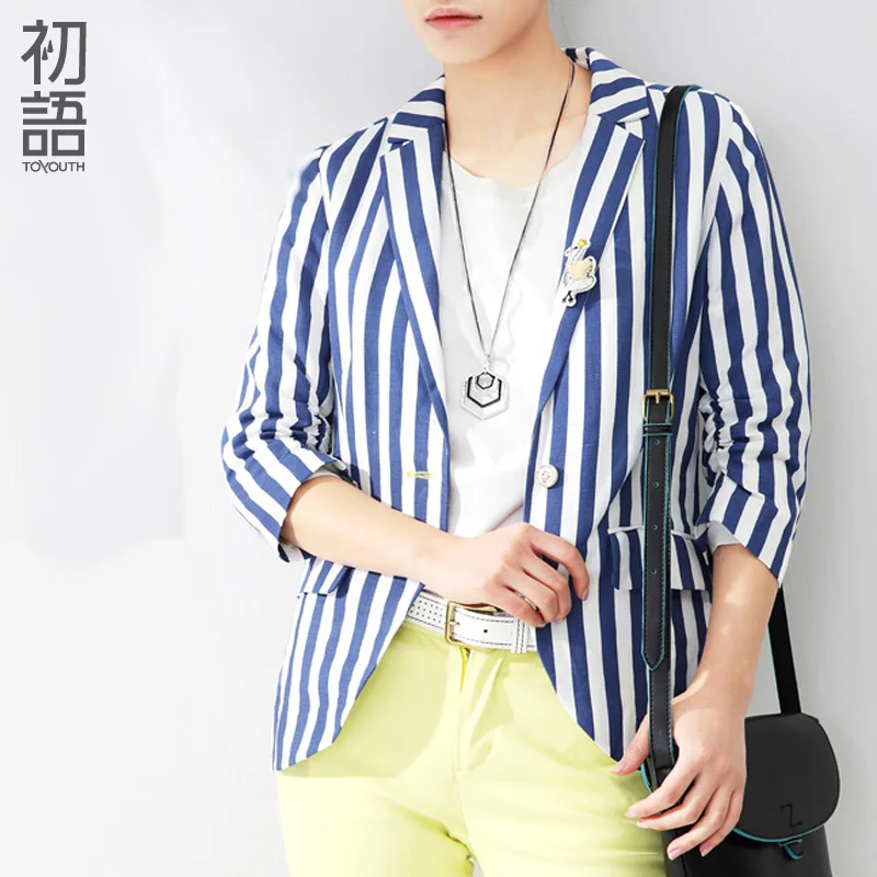 Compra womens blazer azul marino online al por mayor de