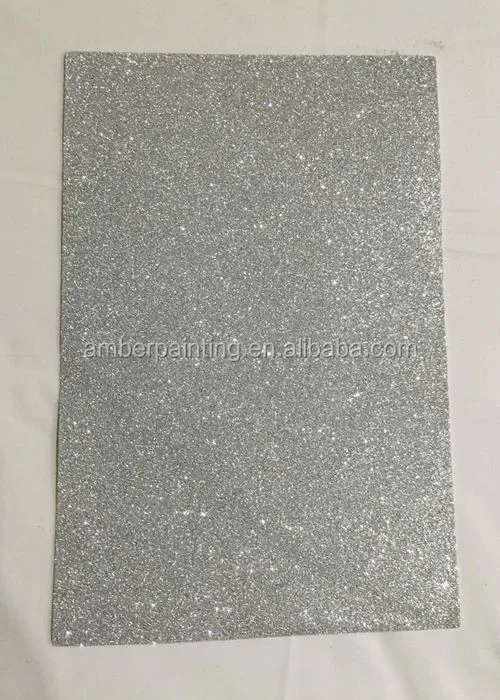 Self adhesive non toxic A4 size glitter eva foam sheet