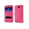 Ali Best Sellers Luxury Silk Pattern Flip Pu Phone Case With Double Window