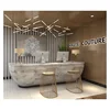 Aesthetic Appearance marble veining business operations office l shape reception counter table