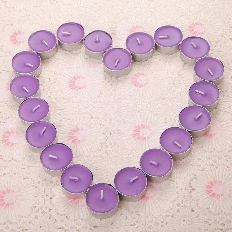 Lavender Home Decorative Fragrances Purple Color Tealight Candle Holder