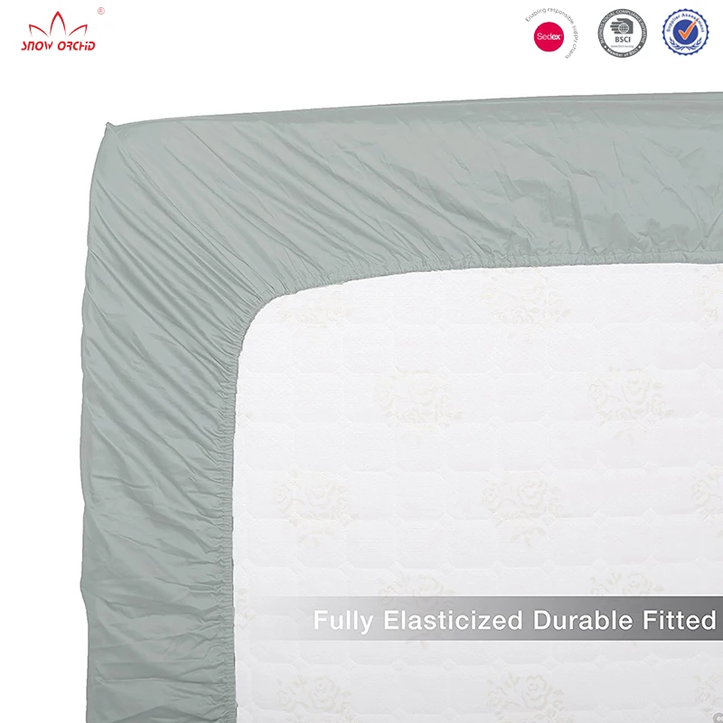 Factory Customized Polyester Bedsheet Warm Soft Elastic Fitted Sheet All Size Fitted Bed Sheet