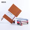 a5 hardback notebook with elastic band,embossed logo pu leather custom bullet journal