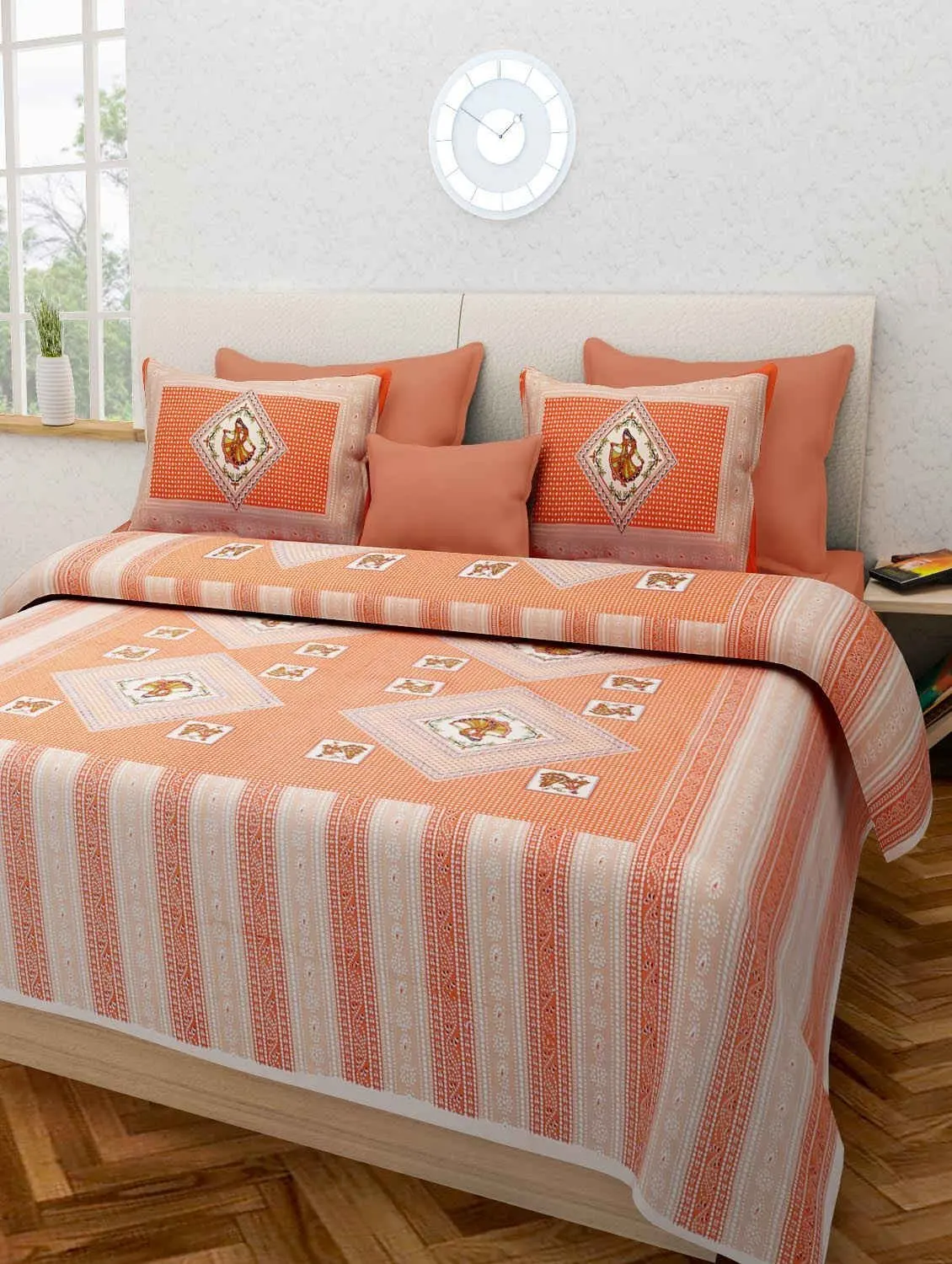Buy Double Bed sheet Rajasthani Print Double Bed Sheets Hand Screen