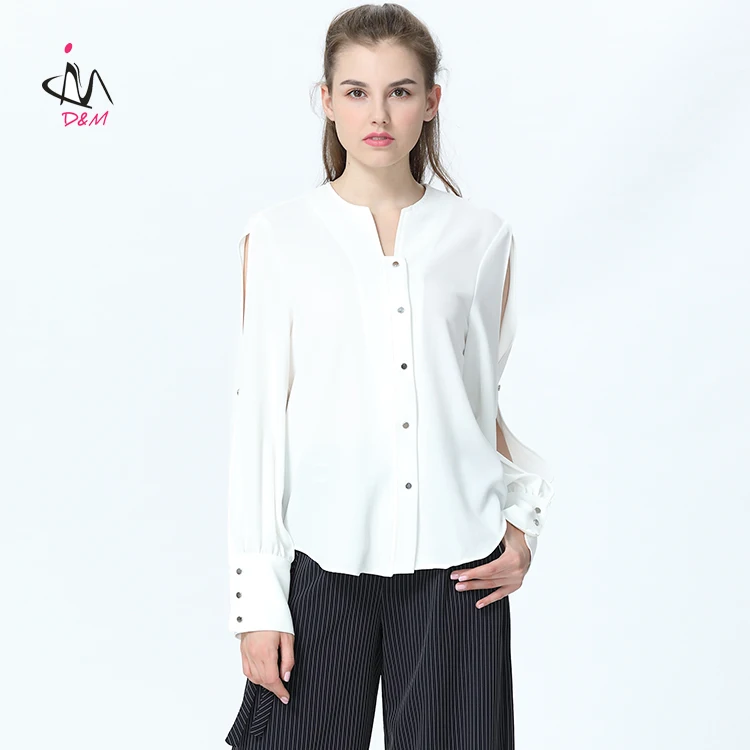 Front Short Back Long Top Latest Shirt Designs For Women Buttons Fork ...
