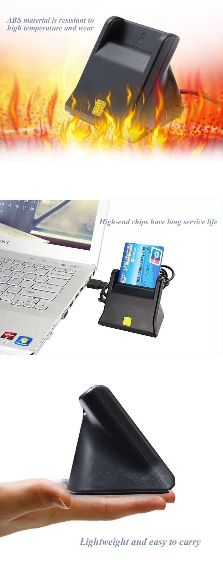Factory Wholesale ATM EMV ID USB IC chip smart card reader writer chip card reader writer software - ANKUX.COM