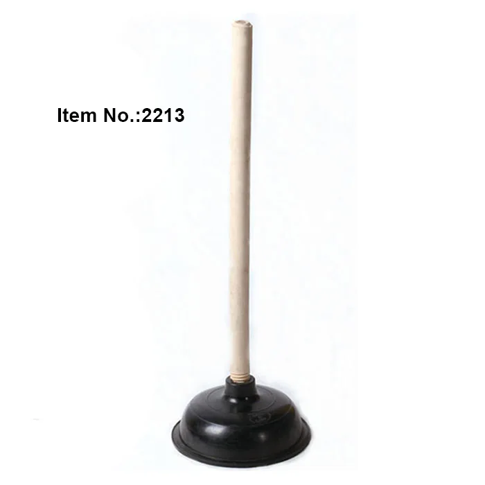 Hq2212b With Wooden Stick Natural Rubber Toilet Plunger Buy Natural