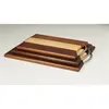 COLOR PATCHING FINISHING RUBBER WOOD CHOPPING SALAD COOKING SERVING BOARD WITH STAINLESS STEEL HANDLE