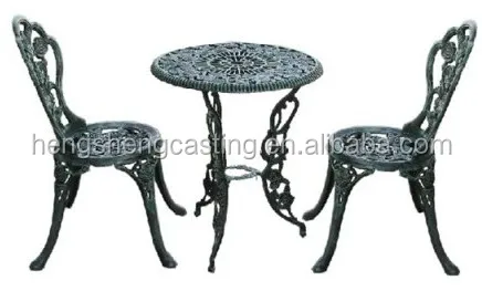 outdoor antique aluminum garden chair and tables