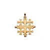High Quality Gold Jerusalem Cross Pendant, Stainless Steel 14k Yellow Gold Jerusalem Cross Pendant