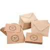 Cucustomized Kraft Thank You Greeting Note Cards with Kraft Envelopes