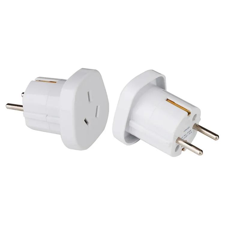 Grounded Australia Chinese To Europe Plug Adapter 16a 250v Schuko Female