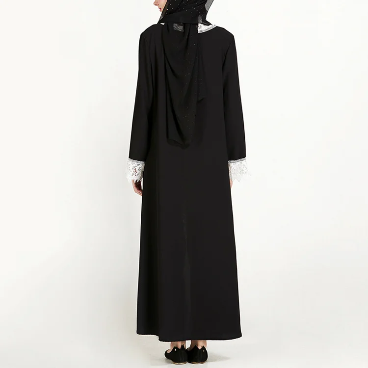 New Model Abaya In Dubai 2017 Wholesale Lace Cotton Liene Robes Musulmane Turkey Hijab Abaya