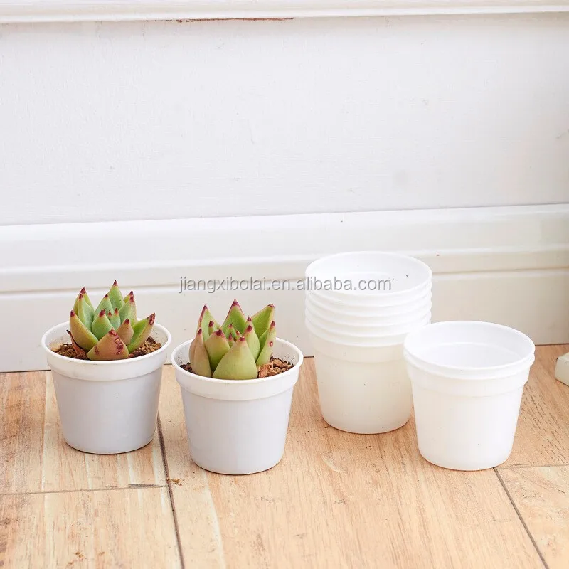 カラフルな白いプラスチック植木鉢安い丸い植木鉢小さな苗床ポット Buy カラフルホワイトプラスチック植木鉢 Product On Alibaba Com