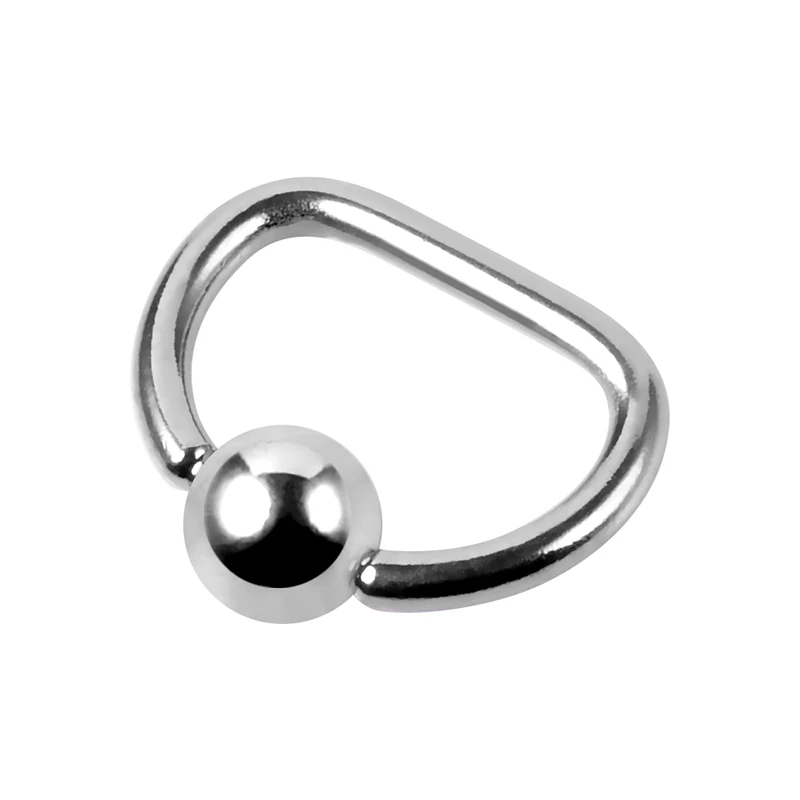 14g Stainless Steel Semicircle Captive Bead Ring Bcr Tragus Helix ...