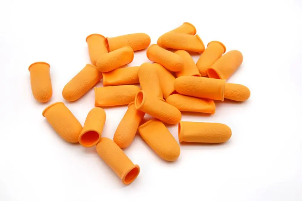 High Quality Orange Standing Type Esd Silicon Finger Cots For