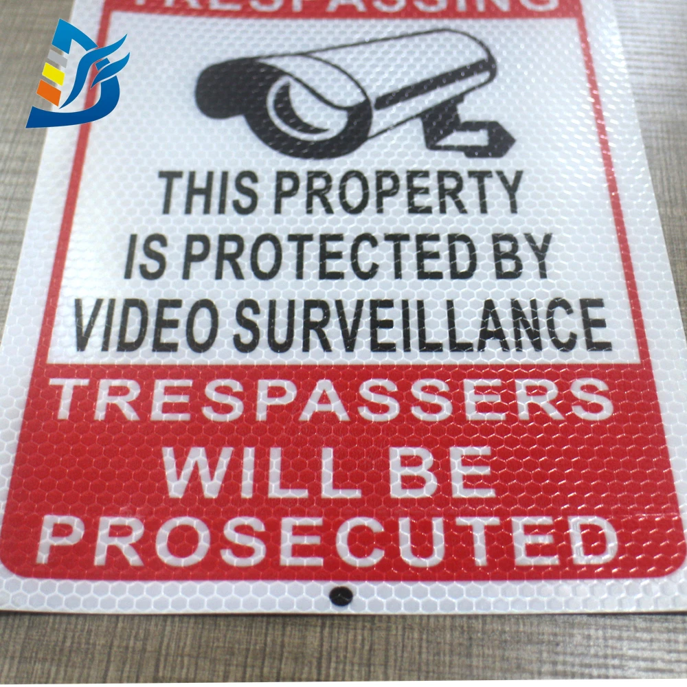 No Trespassing This Property Is Protected By Video Surveillance Reflective Film Sign Buy
