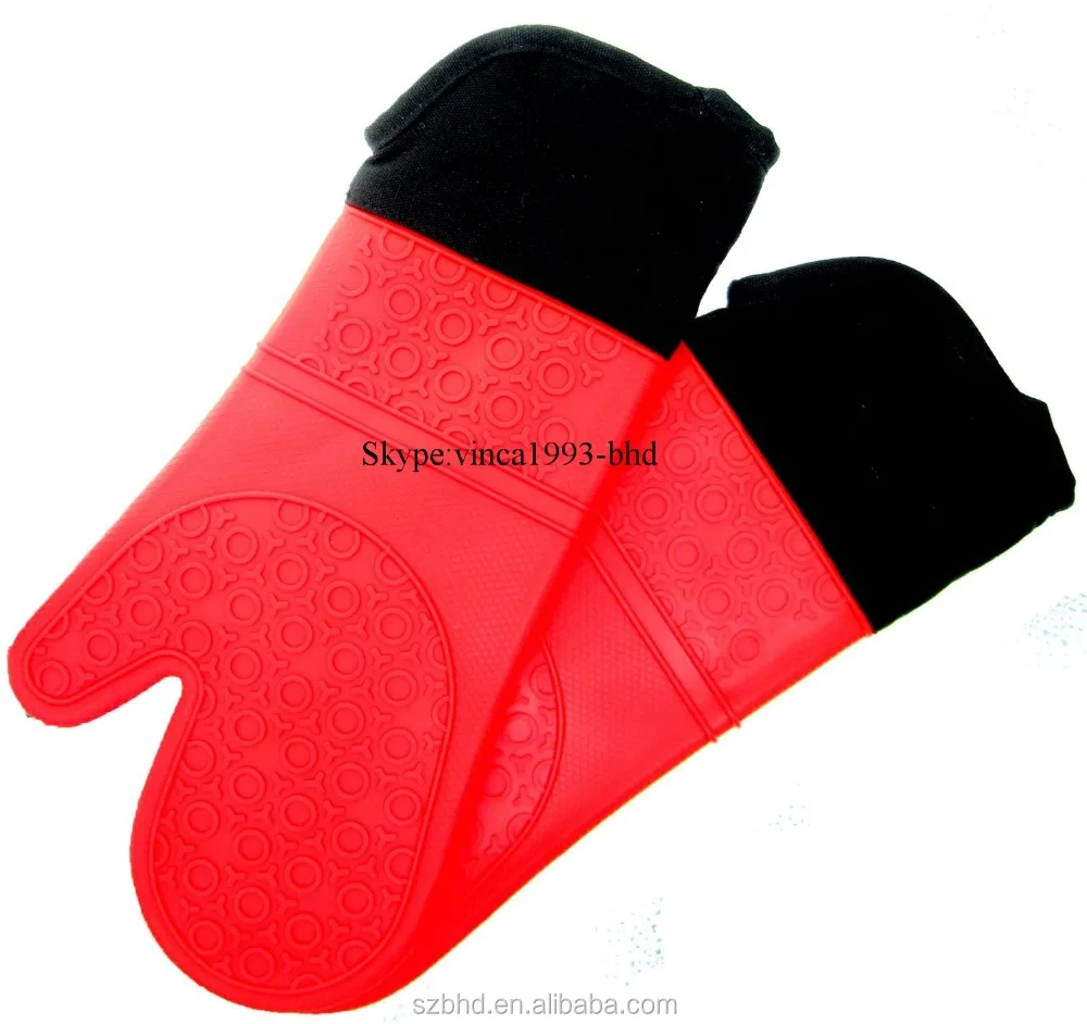 Heat Resistant Silicone Oven Mittscotton Oven Mittsextra Long Silicone Oven Mitts With Quilted 8179