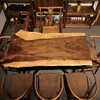Natural walnut straight shape tree trunk coffee table