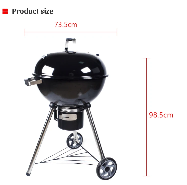 Portable Bbq Kettle Grill Apple Shaped Outdoor Barbecue Charcoal Grills ...