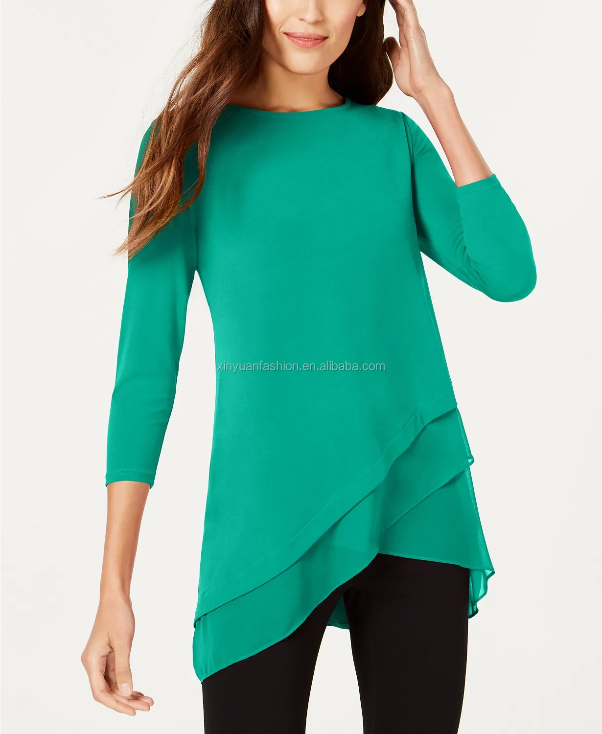 chiffon asymmetrical top