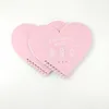 Wholesale Personalised Mini Cute Pink heart-shaped notepad
