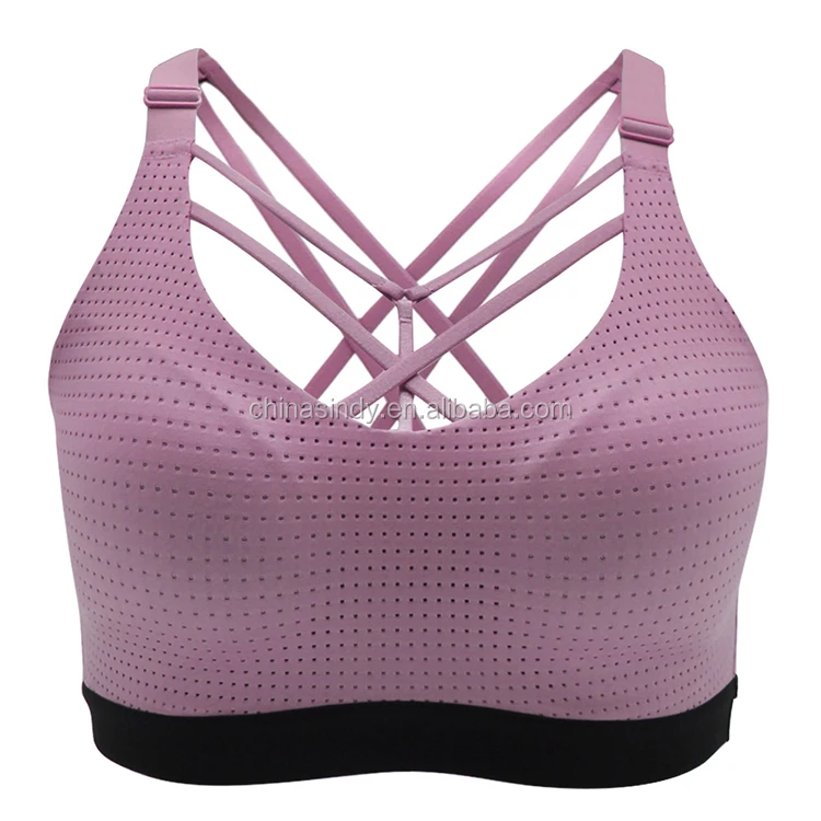 Best High Impact Yoga Sport Bra,Breathable Plus Size Work Out Strappy