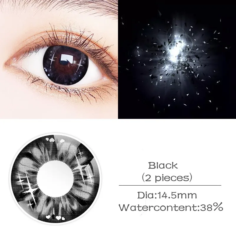 Wholesale New Popular Hema Silicone Hydrogel Black Brown Eye Contact