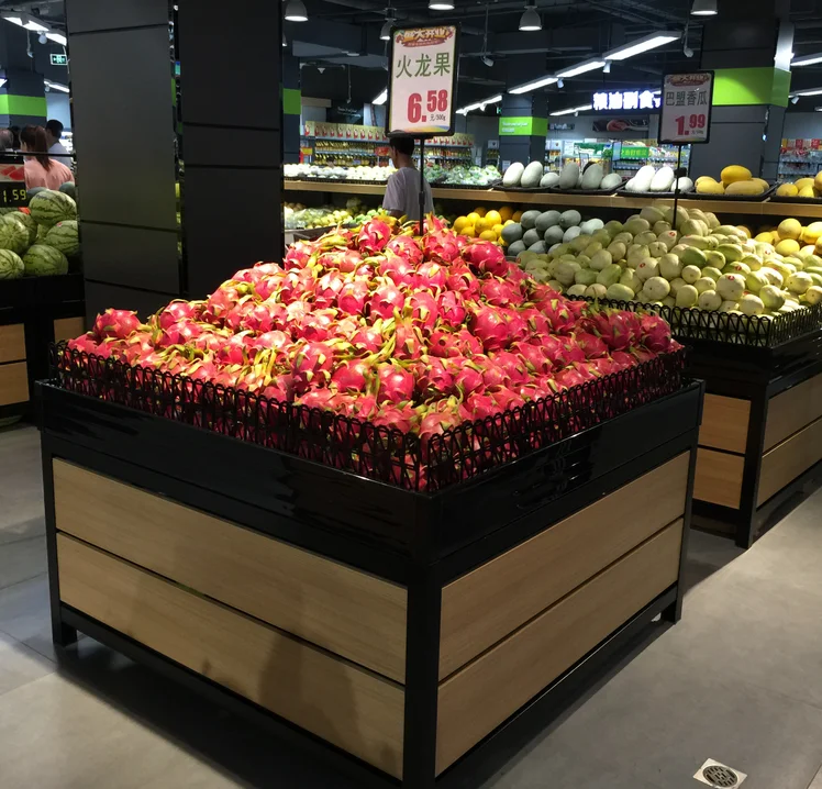 Supermarket Fruit Vegetable Produce Display Shelf Stand - Buy Fruit And ...