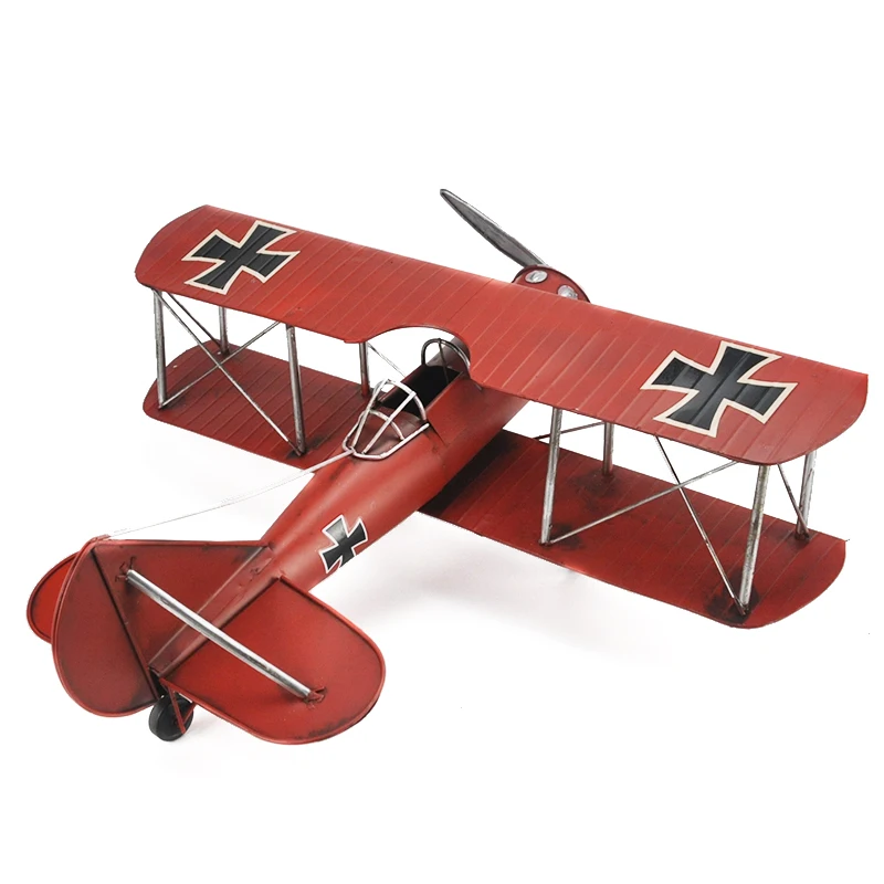 Large Size 60cm Metal Crafts Vintage Model Airplane Toys Ornaments
