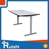 Adjustable metal frame wooden/glass dining table or desk
