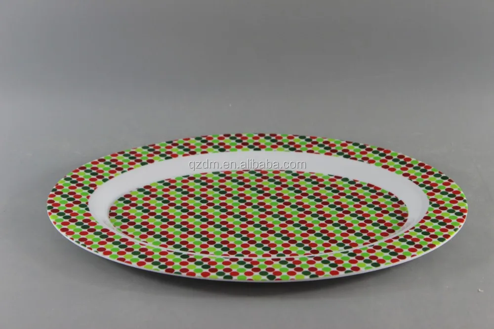 14 Inch Melamine Oval Shape Food Serving Tray