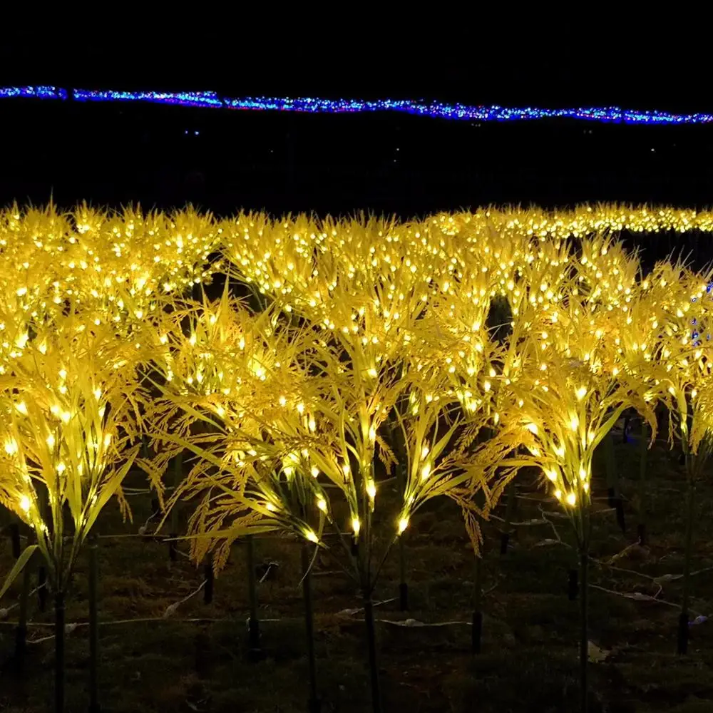 Outdoor Decorative Ground Buried Stand Golden LED Mature Rice Light