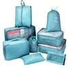 9 Pieces Wholesale Saving Space Light Weight Extra Durable Personalized Packing Cubes Strong Zippers