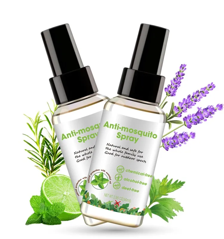Deet Free Lemongrass Essential Oils Insection Bite Mosquito Spray