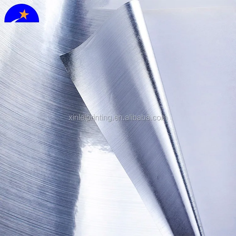 Brushed Silver Mylar Adhesive Film for Label Stickers