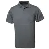 160 - 220 GSM 100% Polyester Mesh Knit Heather Gray Polo Shirt Pique Fabric With Pocket