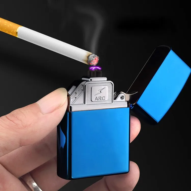 New Arrival Double Arc Electric Lighter Usb Charged Cigarette Flameless