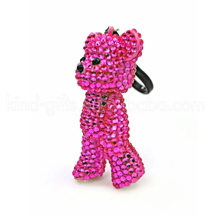 bling teddy bear keychain