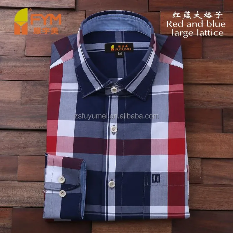 red and blue flannel shirt mens