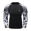 Private label rash guard shirt compression exercise clothing bjj rashguard