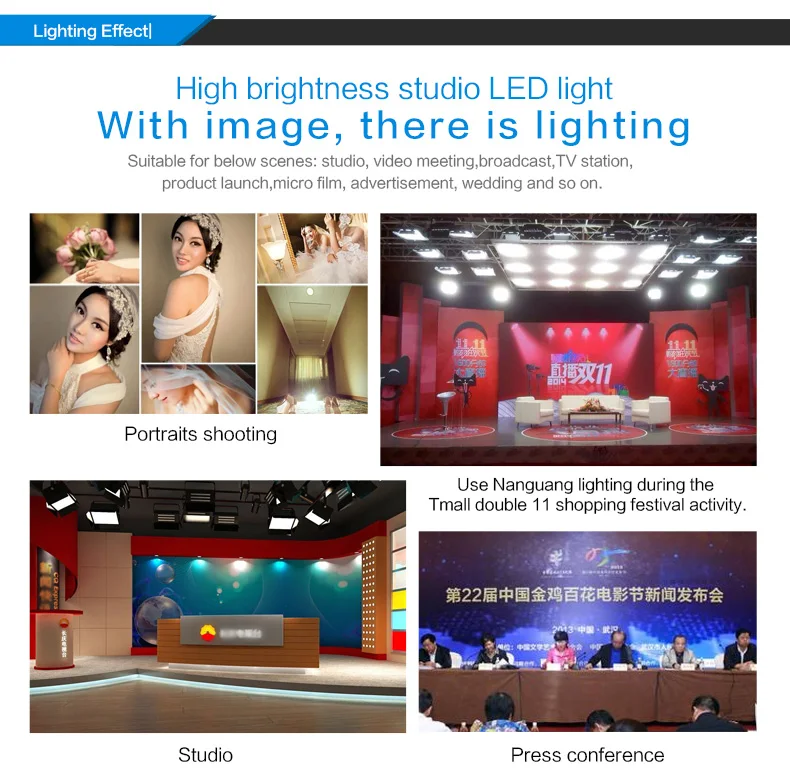 NanGuang led CN-600SA 2.4G wireless tv studio lighting equipment photography lighting