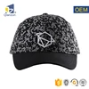 Unisex hip hop 3d embroidered leopard print 6 panel baseball cap