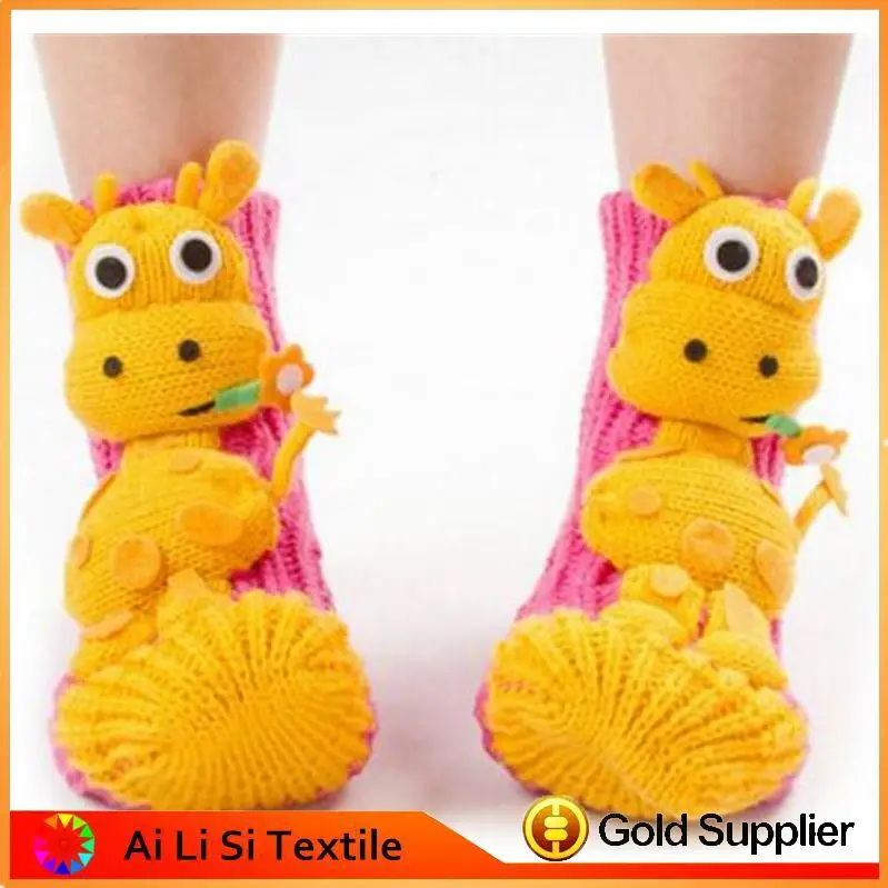 animal slipper socks with grippers